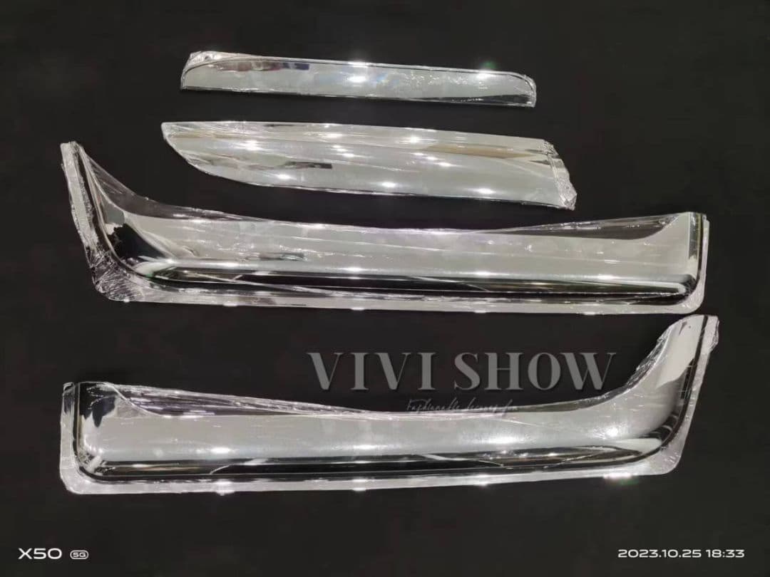 新品即納　高品質 三菱ふそう スーパーグレート メッキ バイザー 左右セット