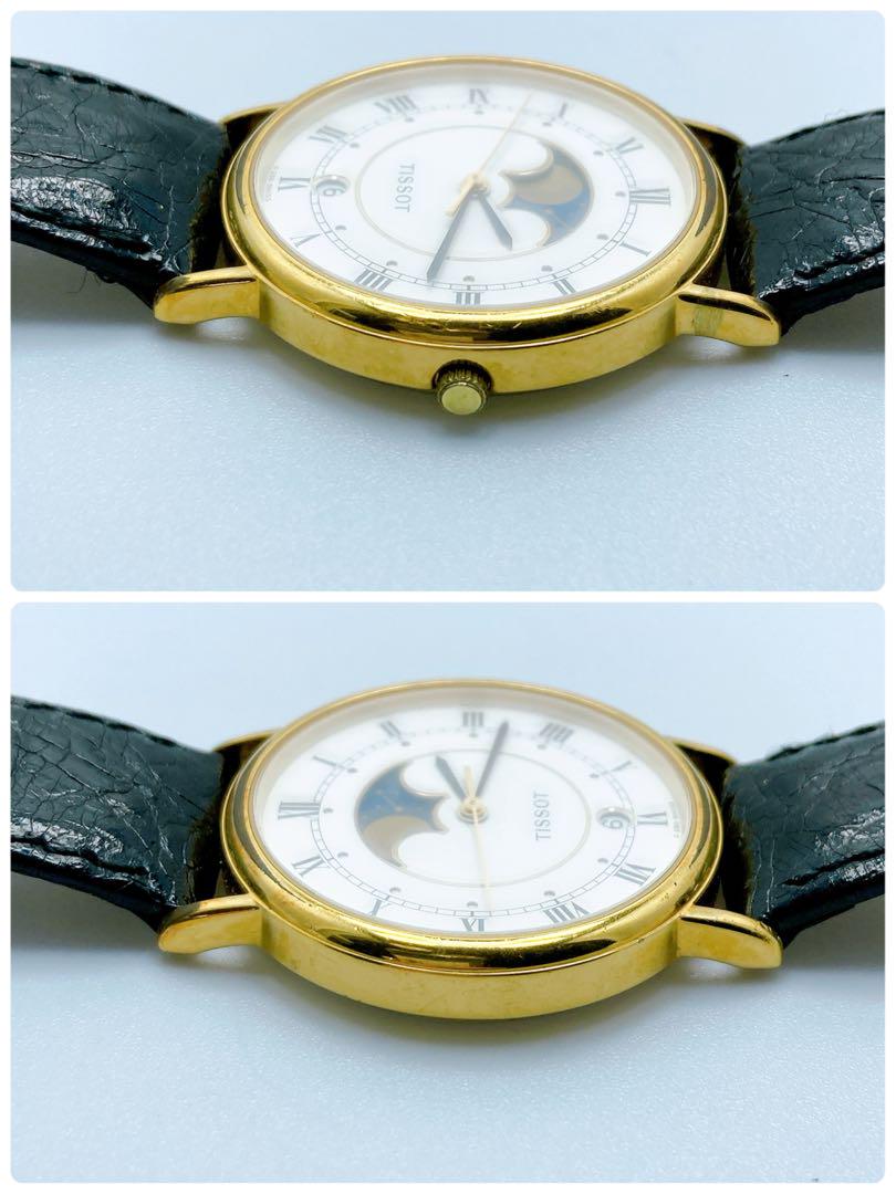 295 TISSOT ティソ　ムーンフェイズ　デイト　ラウンド　腕時計