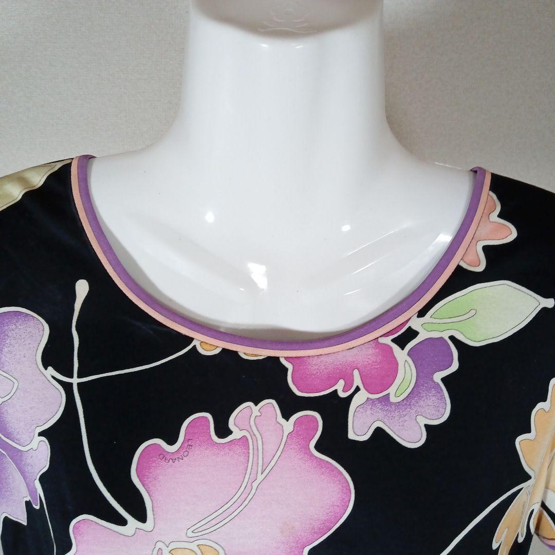 な970超美品　レオナールファッション　カットソー　Tシャツ　M　花柄　総柄