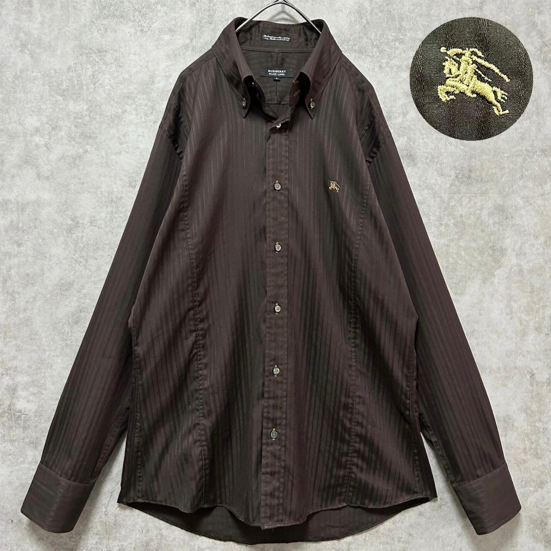 極美品!3(L)バーバリーブラックレーベル ホース刺繍 シャドー