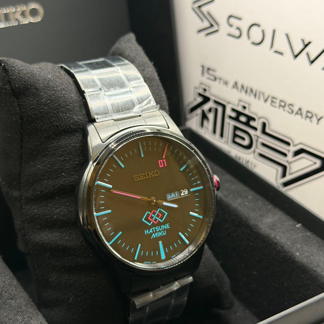 セイコー 初音ミク 15周年記念モデル 完品 保護フィルム付SEIKO