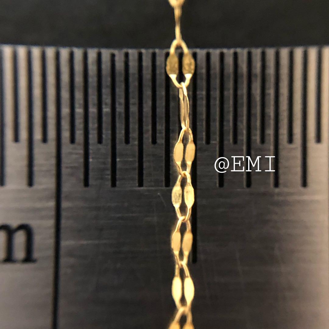 K18 デザインペタルネックレス　　Au750　18金イエローゴールド地金アクセ