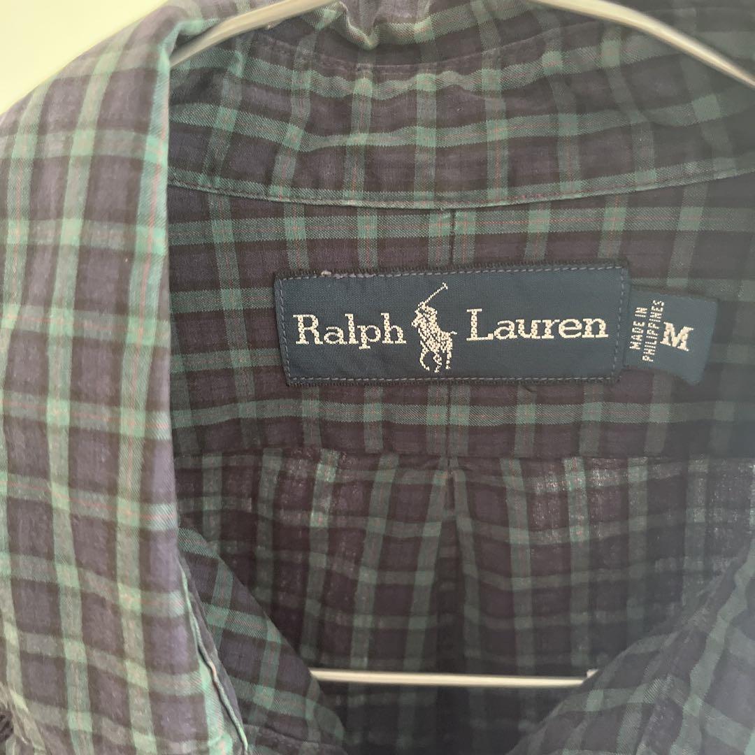 90s 古着　Ralph Lauren Mサイズ 長袖チェックシャツ