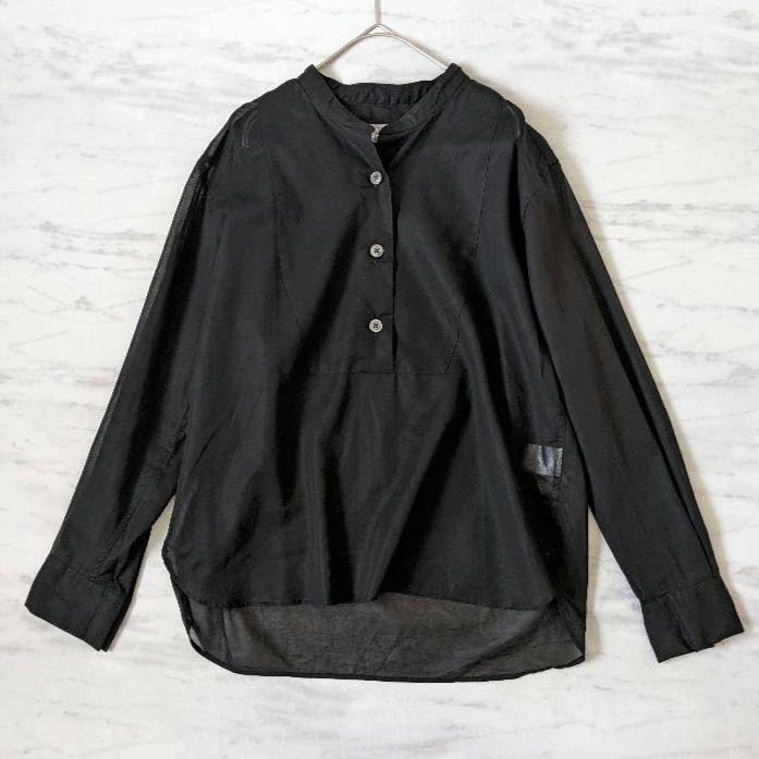 マーガレットハウエル 24SS 長袖 シアー コットンボイルブラウス