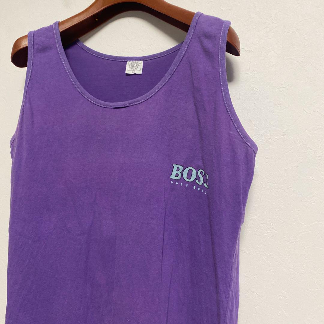 HUGO BOSS ヒューゴボス 紫色 タンクトップ XL - メルカリ