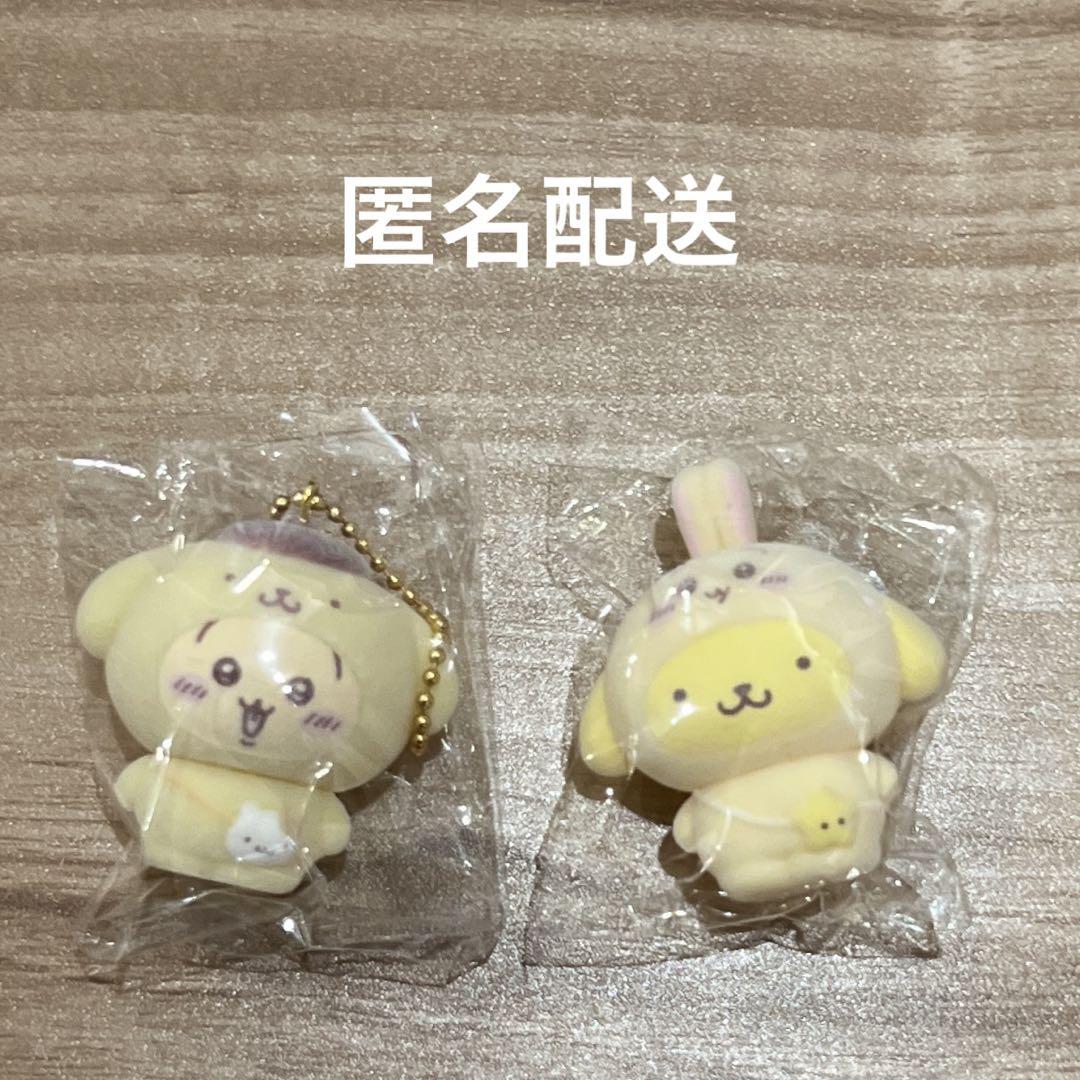 サンリオ　ちいかわ　フロッキーマスコットチャーム　ヘアクリップ　ポムポムプリン ちいかわ サンリオ ヘアクリップ フロッキーマスコットチャーム