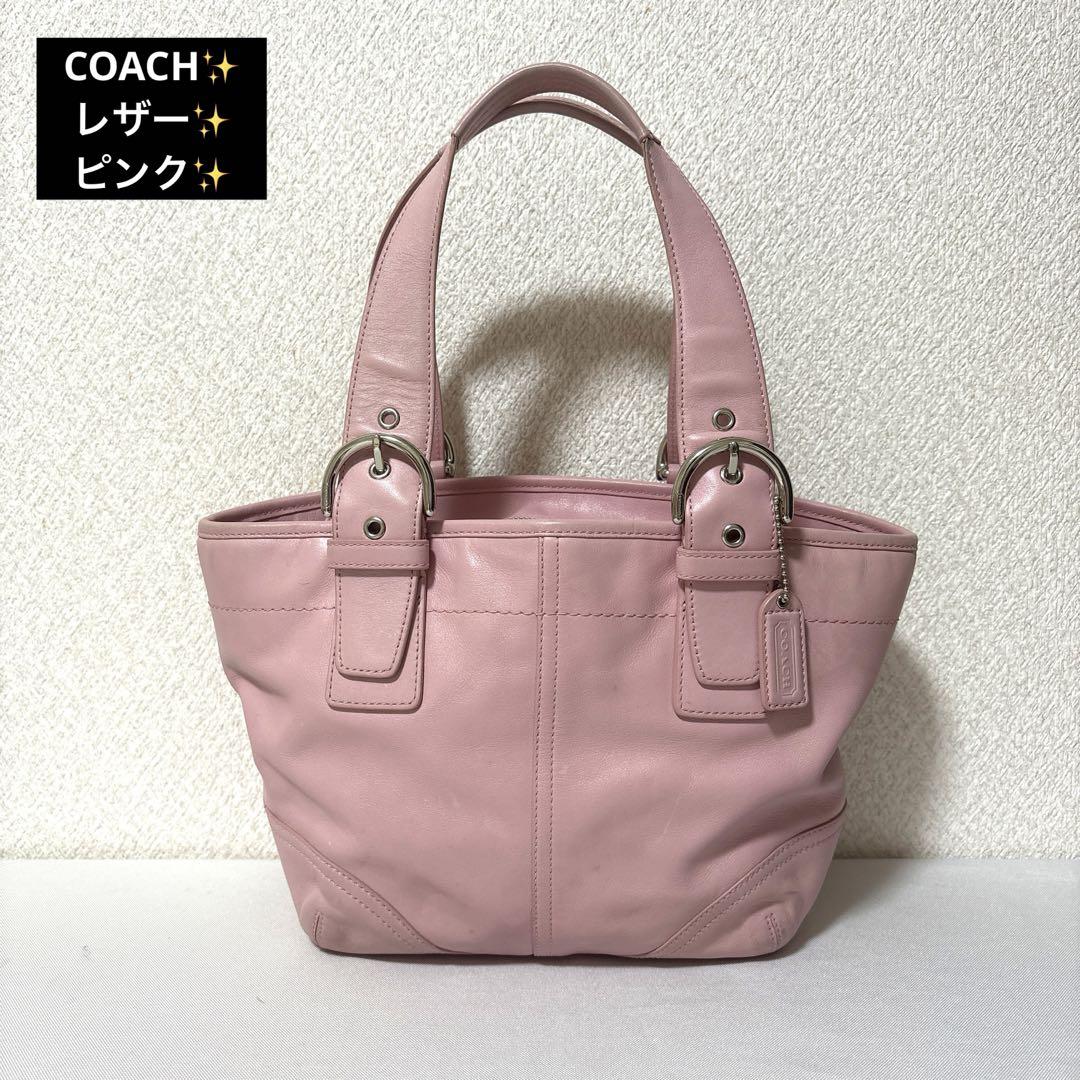 COACH コーチ レザー 9544 ピンク ミニハンドバック - メルカリ