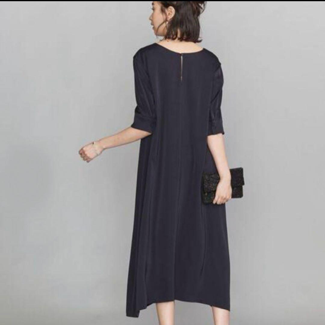 BEAUTY&YOUTH UNITED ARROWSAライン5分袖ドレス