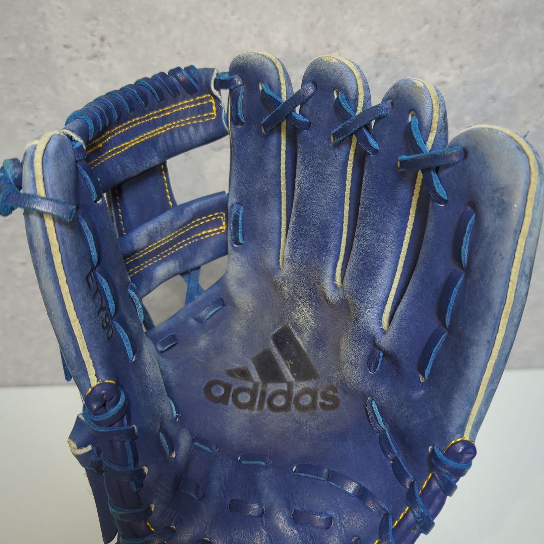アディダス 少年軟式野球グローブ 青 adidas - メルカリ