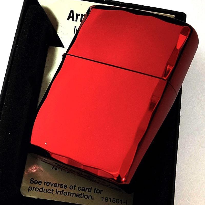 超可爱の アーマー 【訳あり】ZIPPO ジッポ 鏡面ワインレッド シャイン