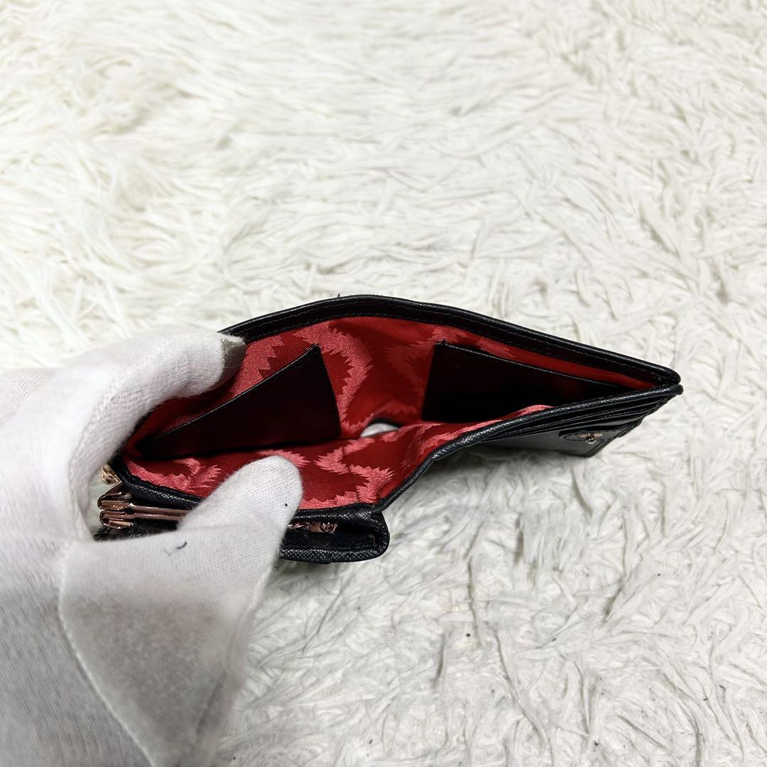 希少美品　ヴィヴィアンウエストウッド　がま口　ブロンズ　2つ折り財布　黒