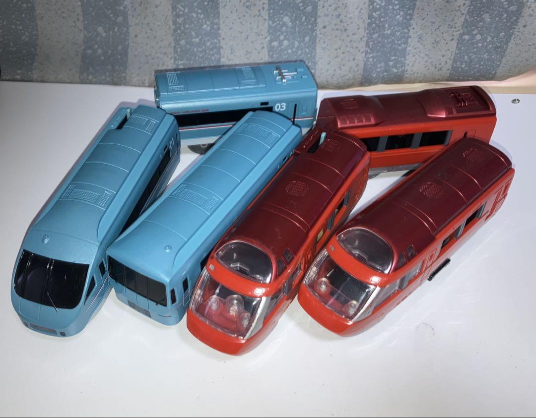 プラレール 小田急線ロマンスカー MSEとGSEの計6両 動作OK 中古品
