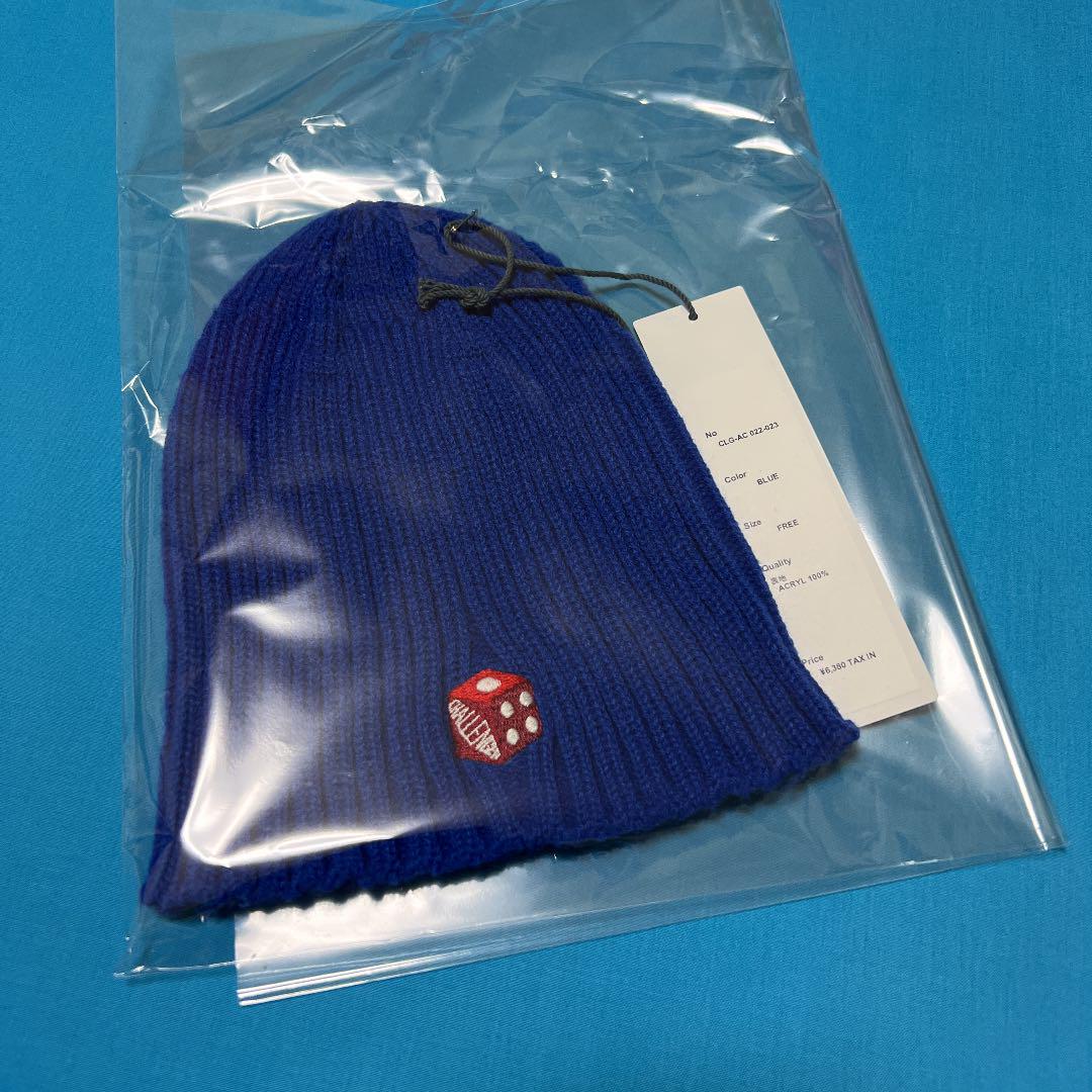 CHALLENGER DICE KNIT CAP ブルー 長瀬