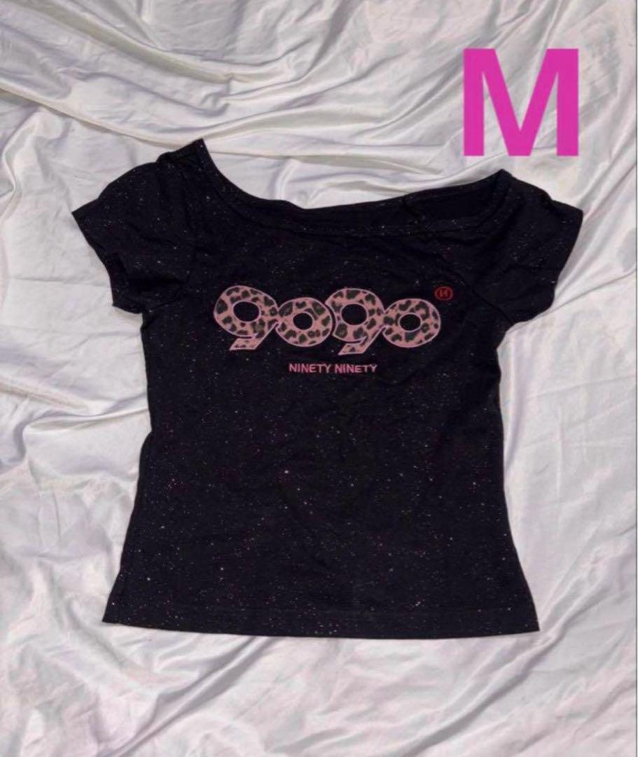 トップス 9090girl OG Logo Off Shoulder Glitter M OG Logo Off Shoulder Glitter Tee – YZ