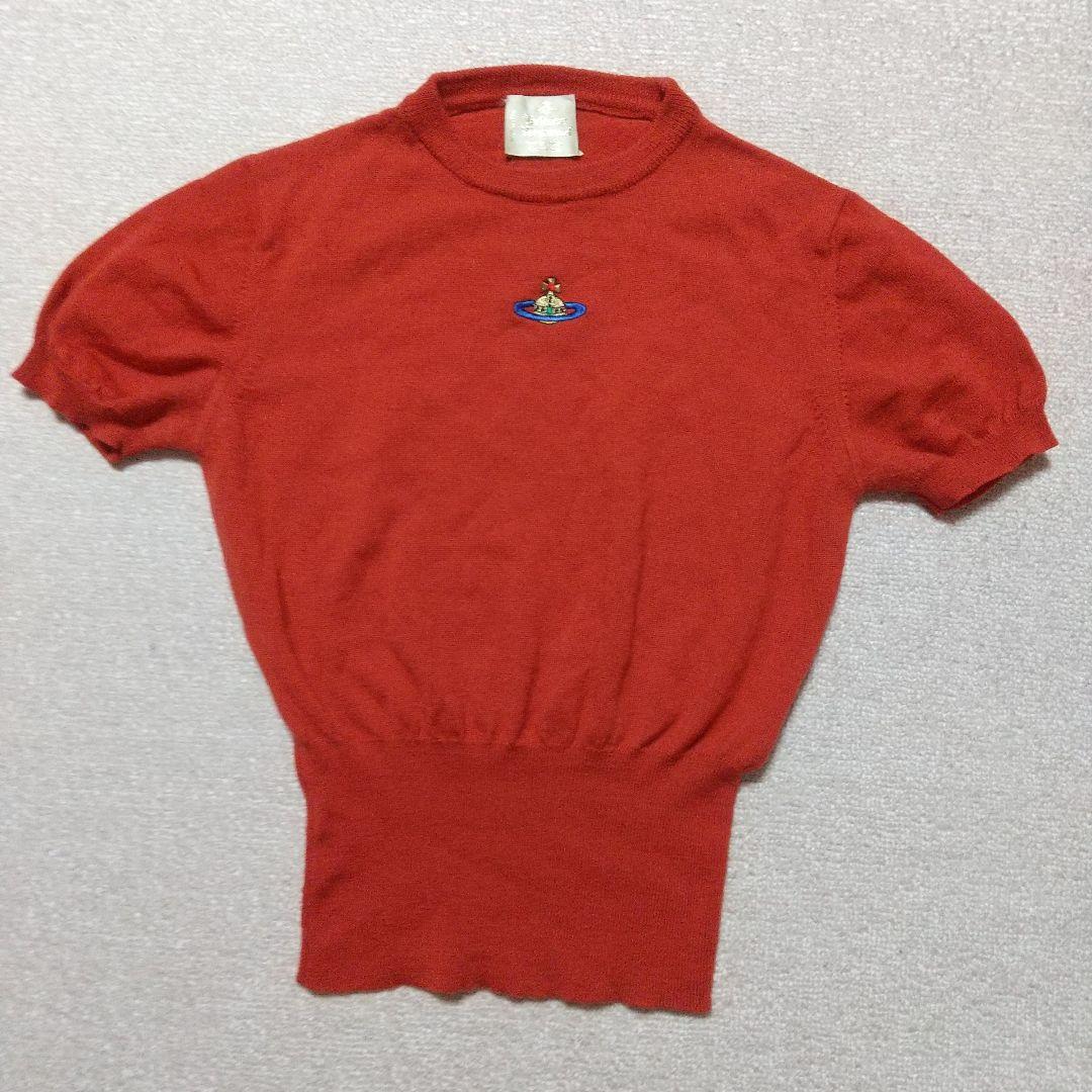 Vivienne Westwood オーブ 半袖 ニット 赤 ゴールドレーベル Vivienne Westwood オーブ 半袖 ニット 赤 ゴールドレーベル