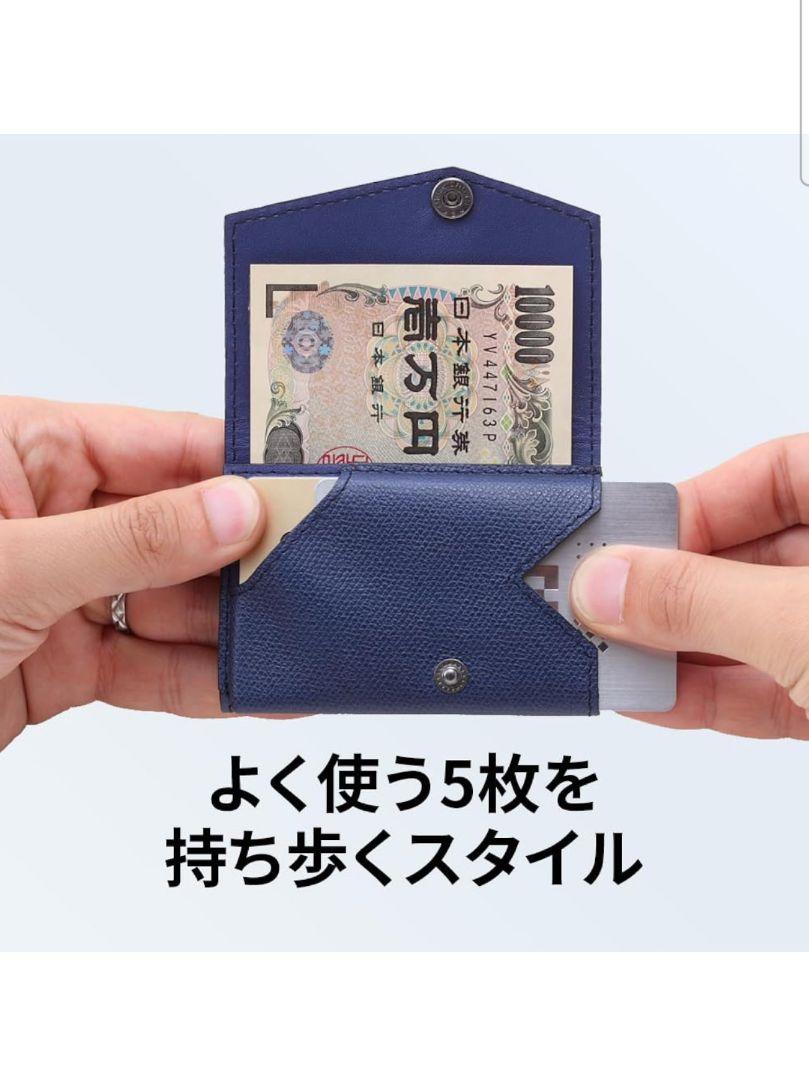 abrAsus アブラサス 小さい財布 ネイビー
