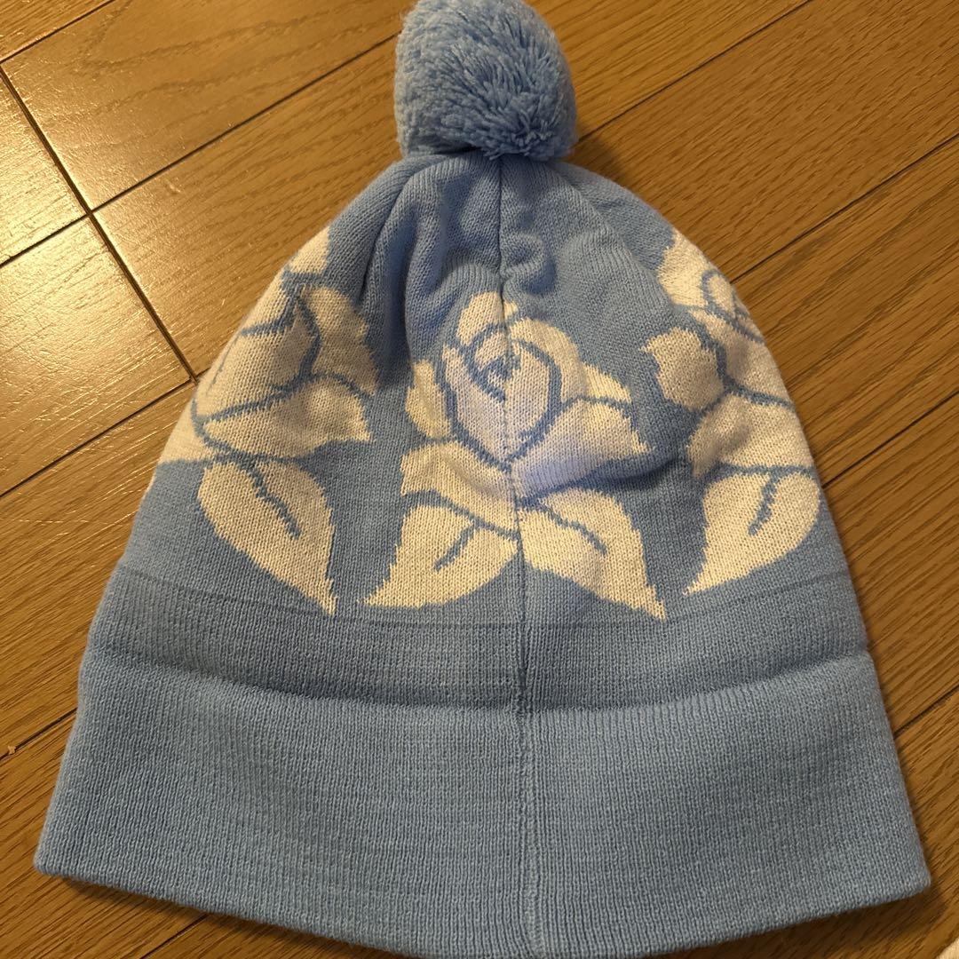 Supreme 薔薇ニット帽 ビーニー ボンボン
