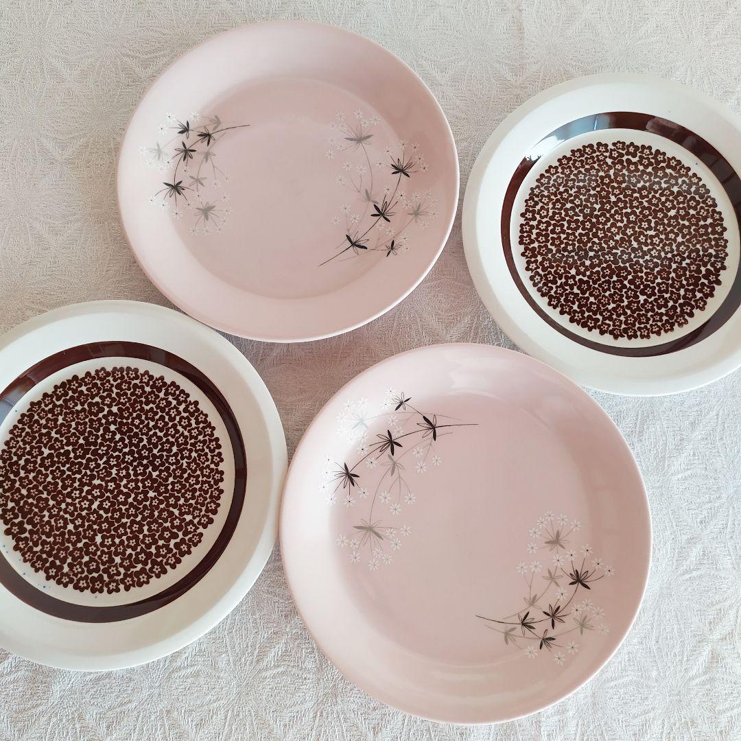 クイギリス *old milk pinkケーキプレート c.d CLkG6-m53979806175 arabia かすみ草 ❀ ートの