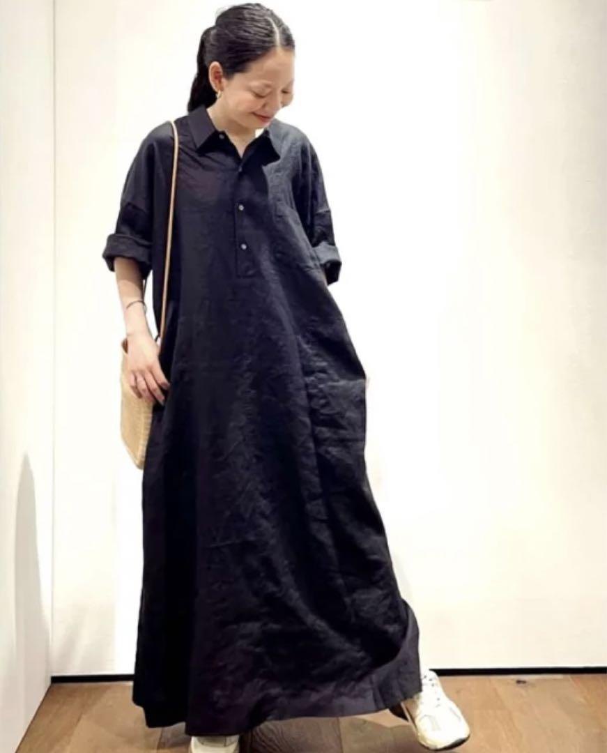 journal standard luxe 40リネンワッシャーシャツワンピース 画像2