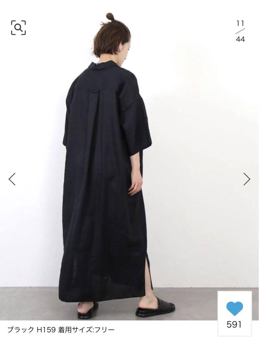 journal standard luxe 40リネンワッシャーシャツワンピース 画像4