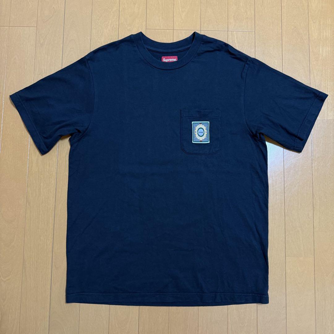 Supreme Crest Label Pocket Tee ブラック 19aw