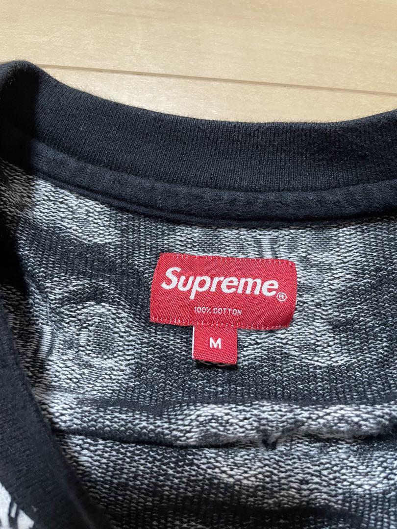 Supreme バタフライ柄 ロンT Mサイズ グレー