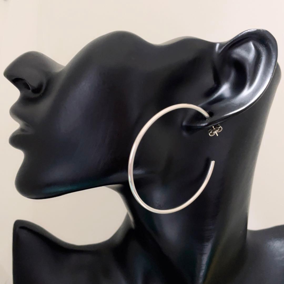 希少大TIFFANY&Co.ティファニーフープピアス直径5cmラージサイズ