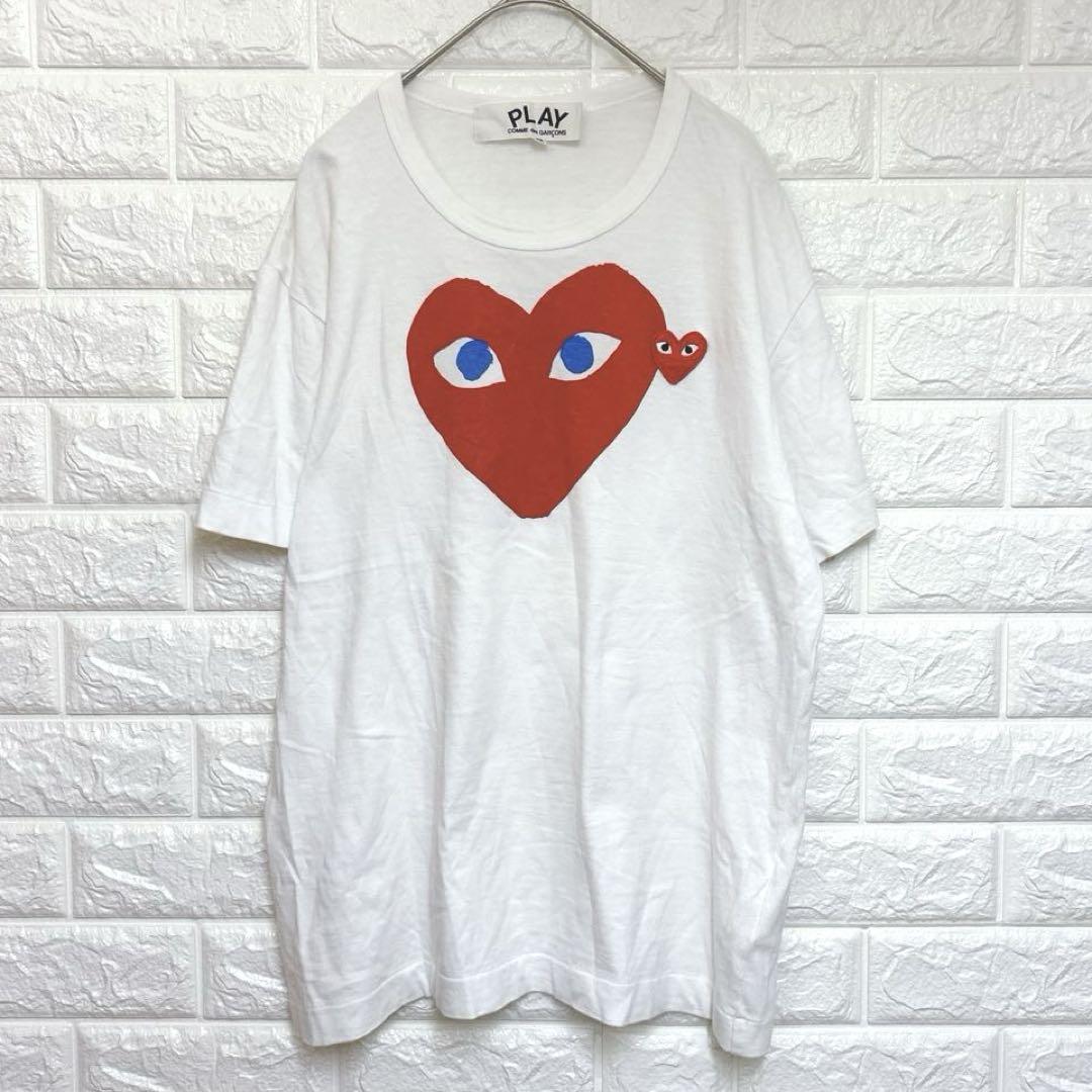 プレイコムデギャルソン ハートプリント ワッペンTシャツ AD2004 プレイコムデギャルソン ハートプリント ワッペンTシャツ AD2004