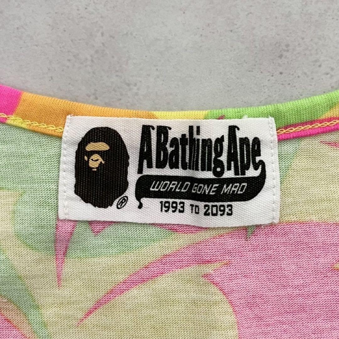 y2k✨️ A BATHING APE ハート カモ ロゴ 刺繍 ミニワンピース y2k✨️ A BATHING APE ハート カモ ロゴ 刺繍 ミニワンピース