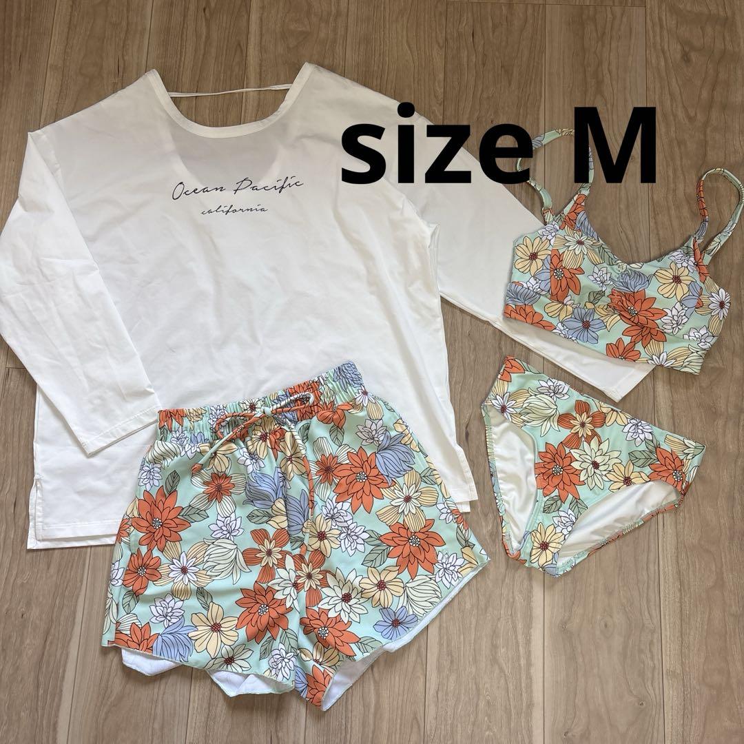新品　Ocean Pacific 4点セット水着 UVカット　M ミント