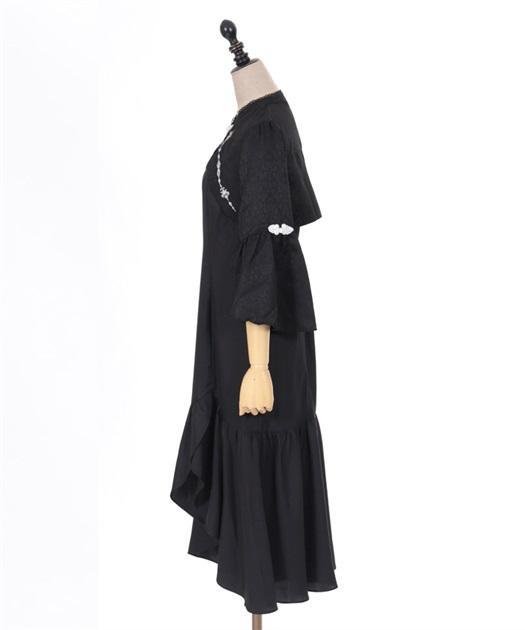 903◇ロータス刺繍チャイナワンピース 黒 axes femme アクシーズ 画像2