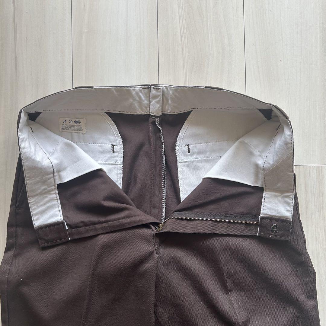 80s Dickies 874 アメリカ製 ブラウン チビタグ W34×L29