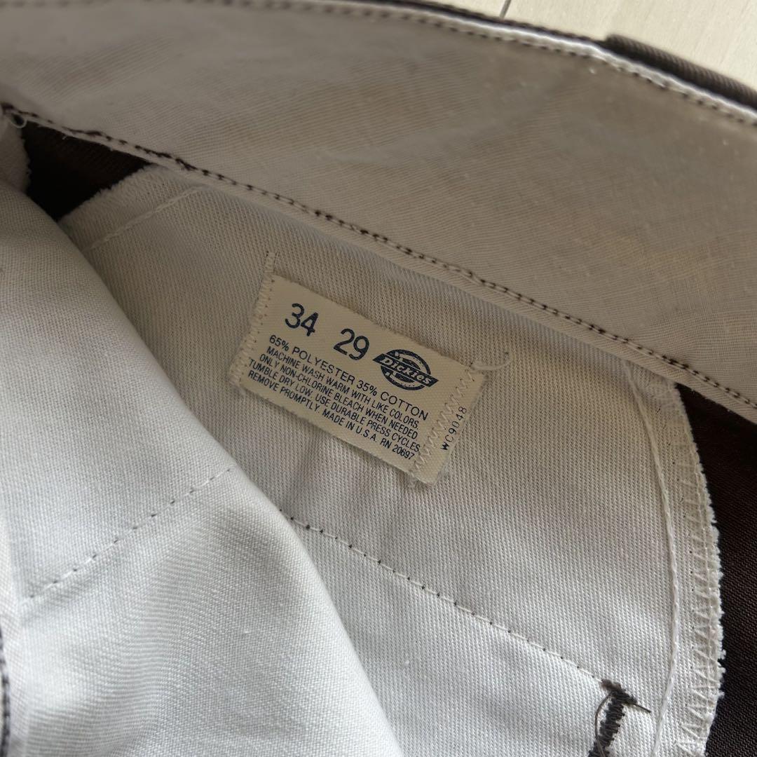 80s Dickies 874 アメリカ製 ブラウン チビタグ W34×L29