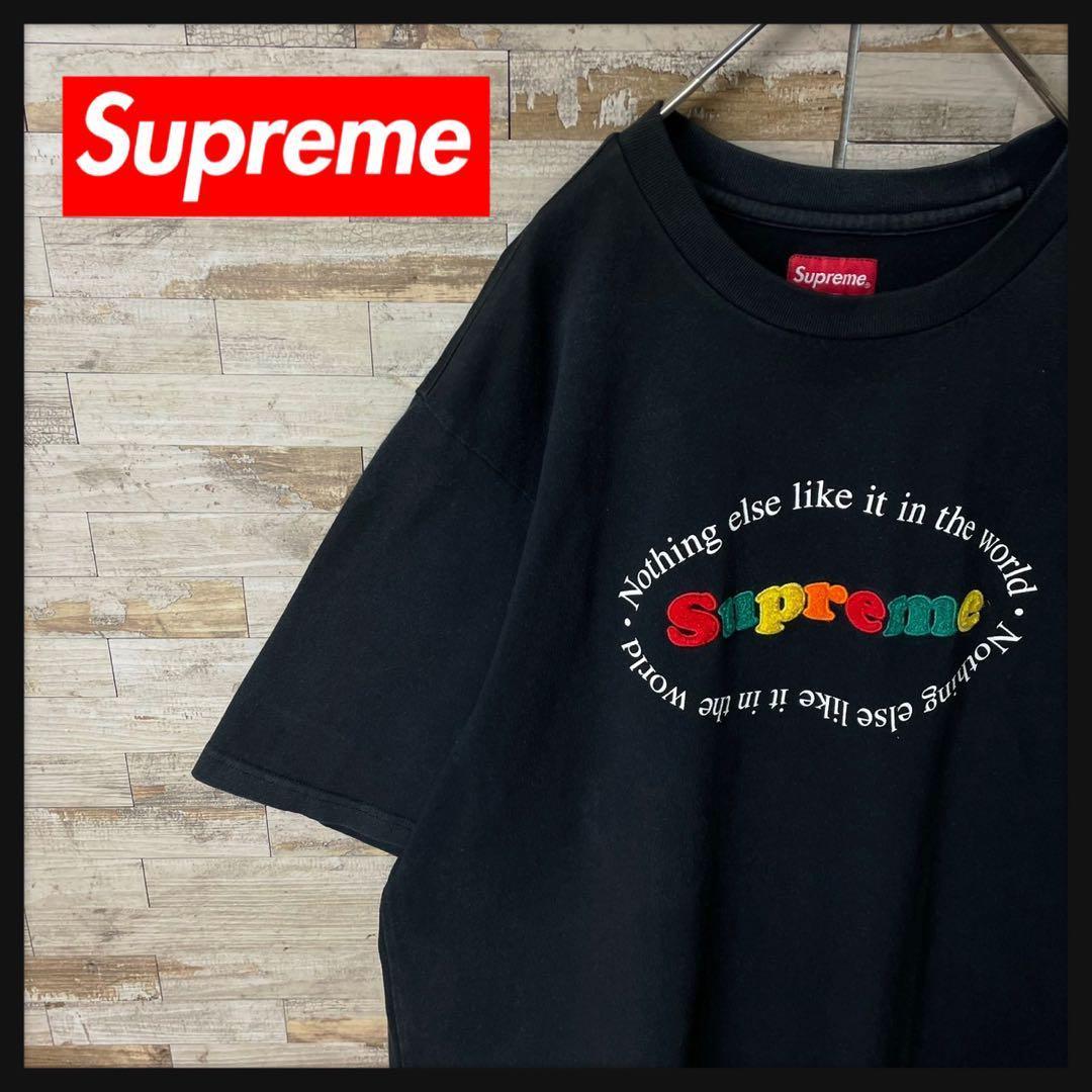 2945 U【希少モデル】シュプリーム☆センターカラフルパイルロゴ Ｔシャツ 2945 U【希少モデル】シュプリームセンターカラフルパイルロゴ
