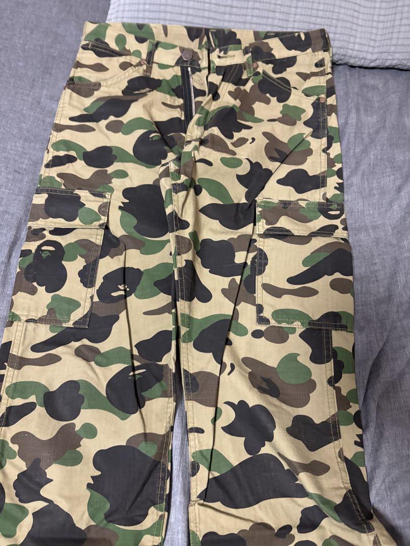 A BATHING APE 迷彩柄 ミリタリーパンツ ワイドカーゴ - メルカリ