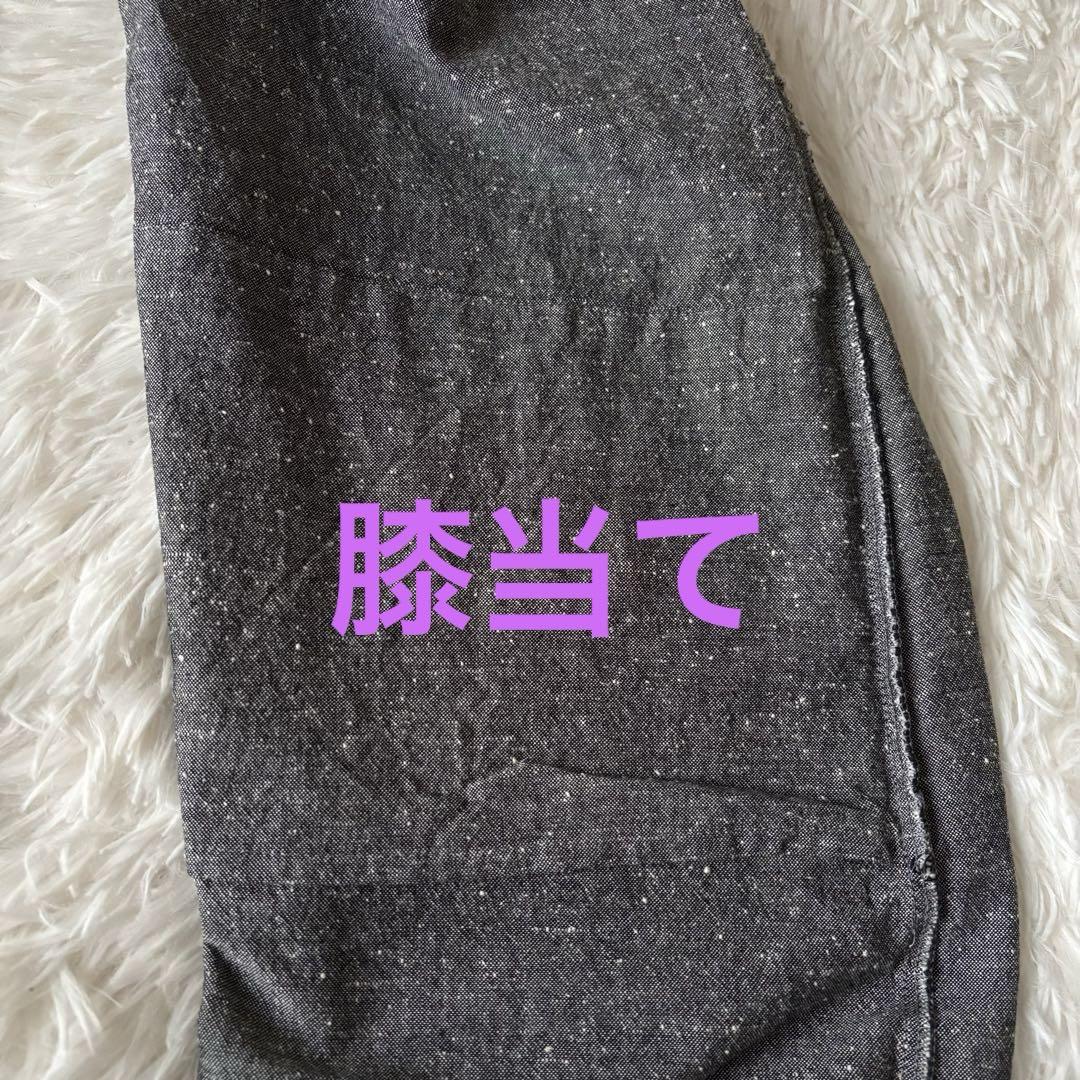 【美品】うなぎの寝床 もんぺ グレー 無地 厚地 XL 大きめサイズ