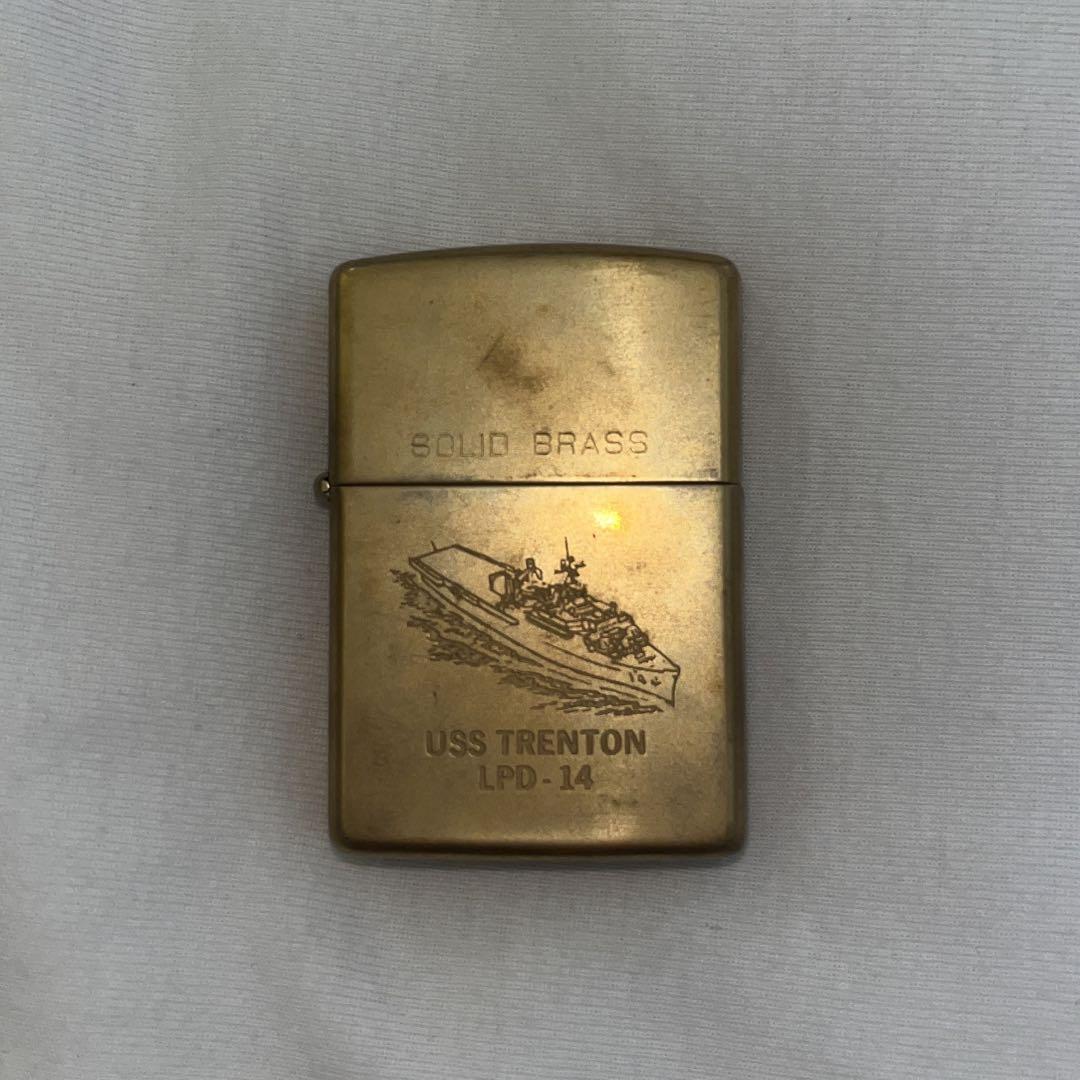 ZIPPO USS Trenton LPD-14 ソリッドブラス　ダブルイヤー