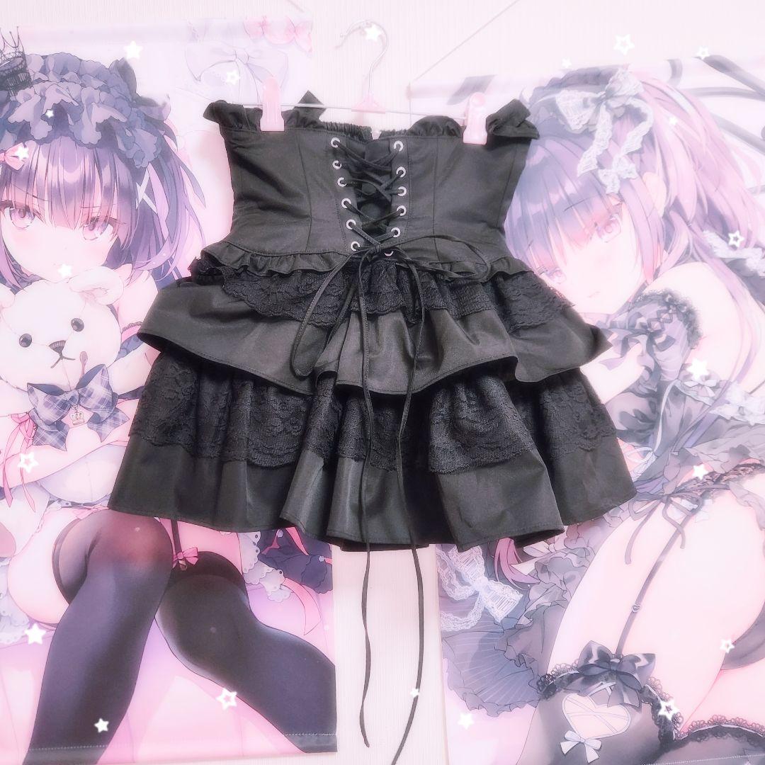 Ank Rouge コルセットティアードJSK ブラック