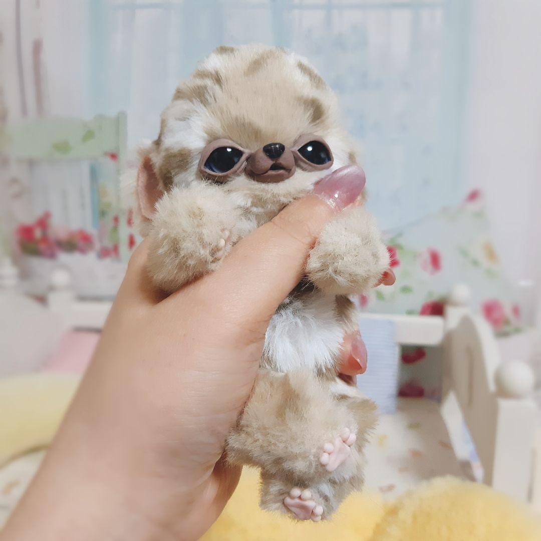 ユキヒョウ赤ちゃん　アートドール　ぬいぐるみ