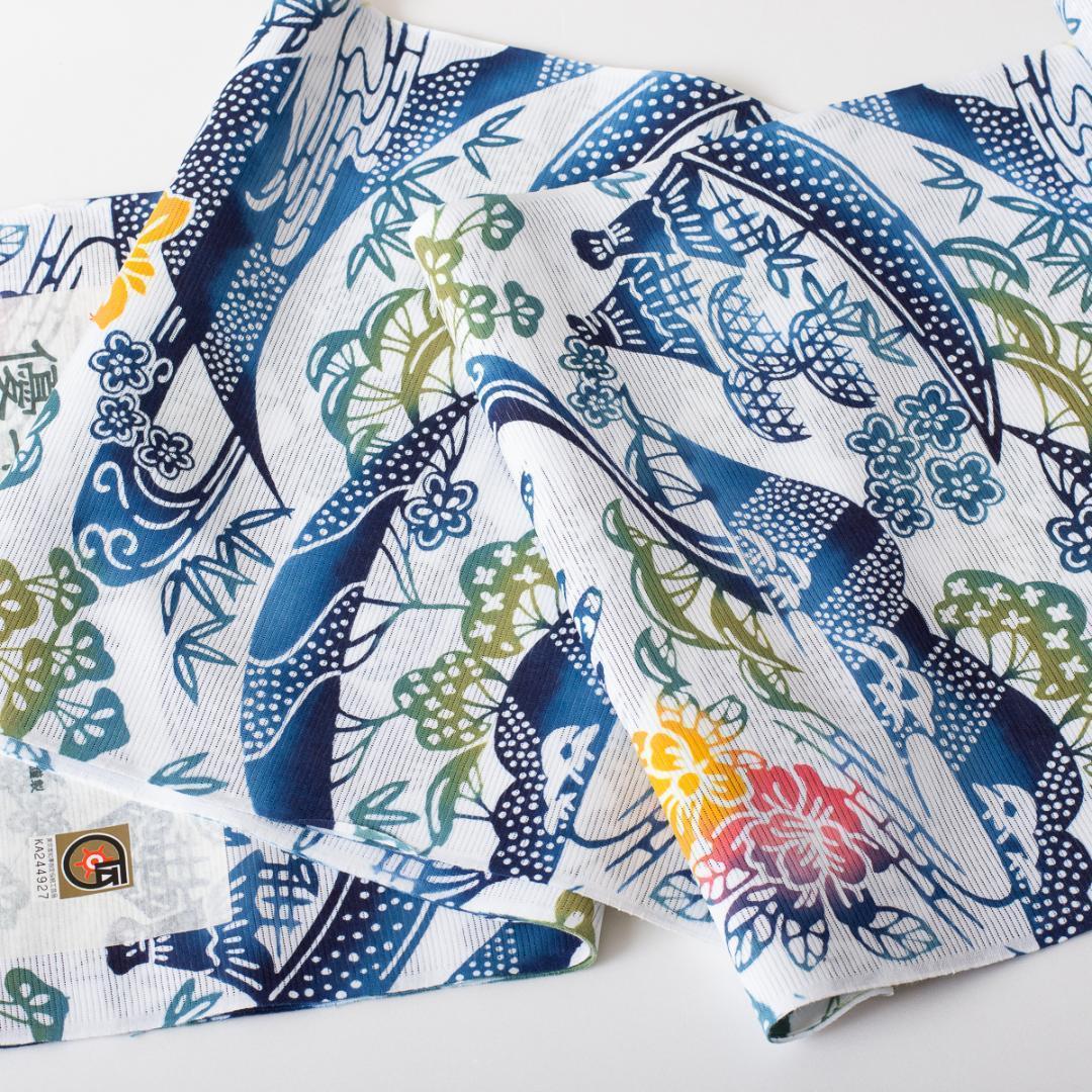 【三勝】注染 浴衣 反物 優華壇 no.29 新品 itomi 綿絽　東京本染め
