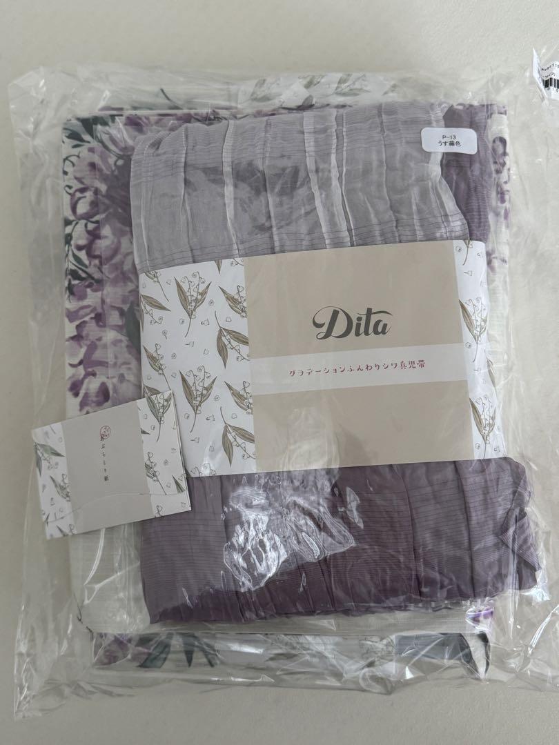 【新品未使用】Dita ディータ 山紫水明 浴衣5点セット 紫 ピンク