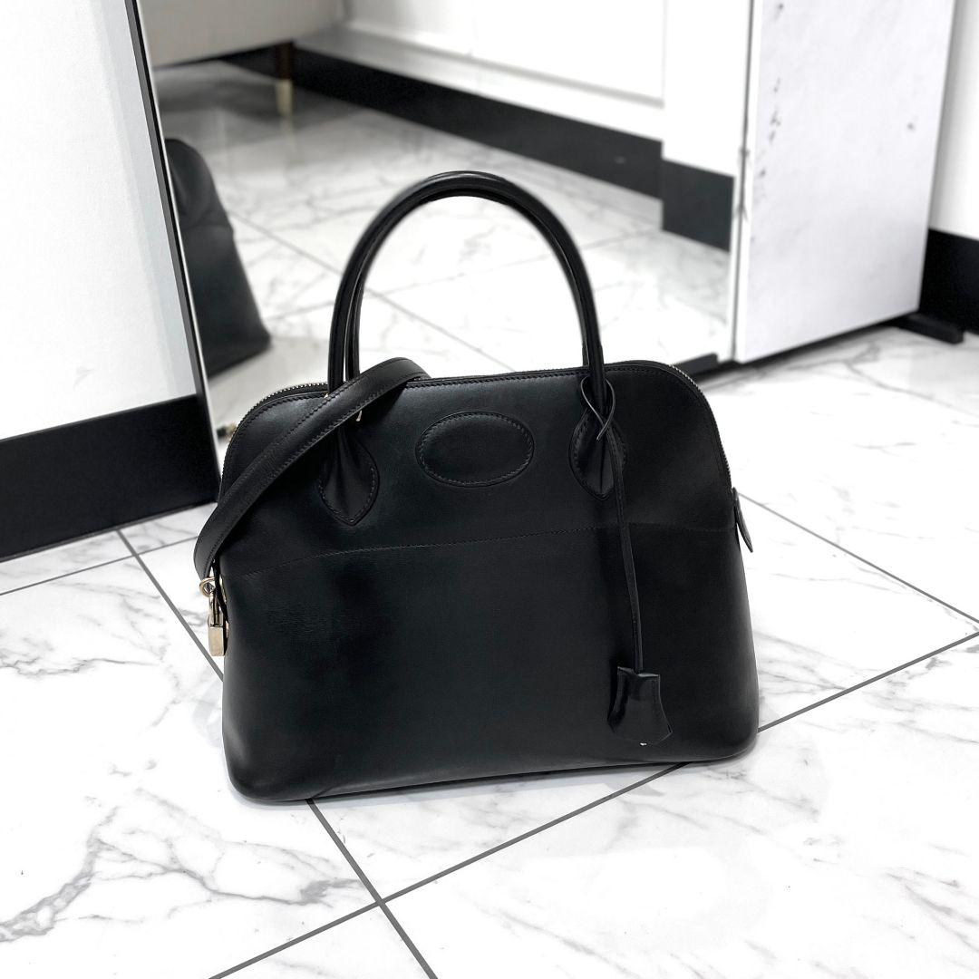 HERMES エルメス ボリード31 ボックスカーフ ブラック