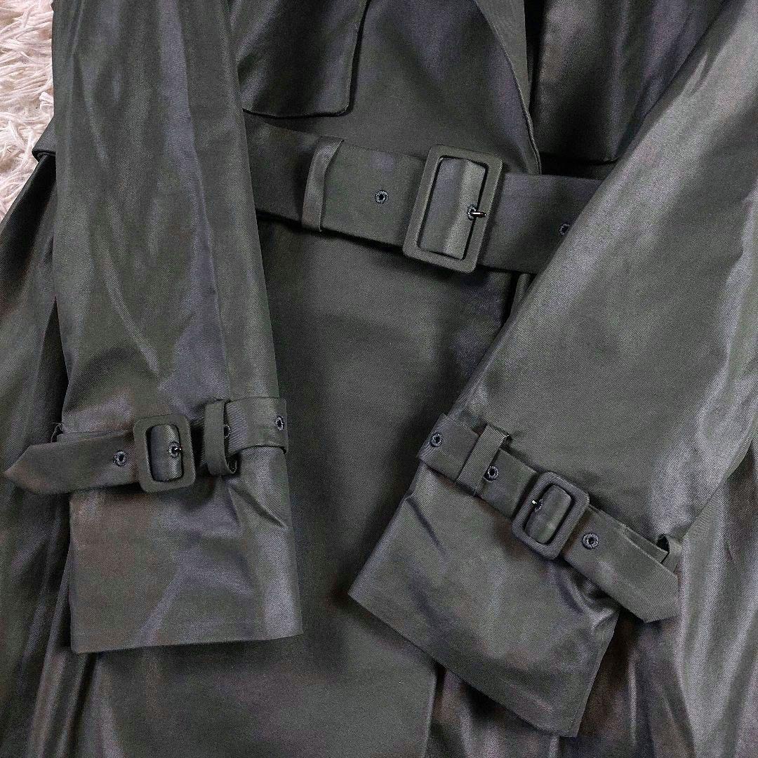 美品 エストネーション 現行 3way ベルトジレ ロングトレンチコート カーキ