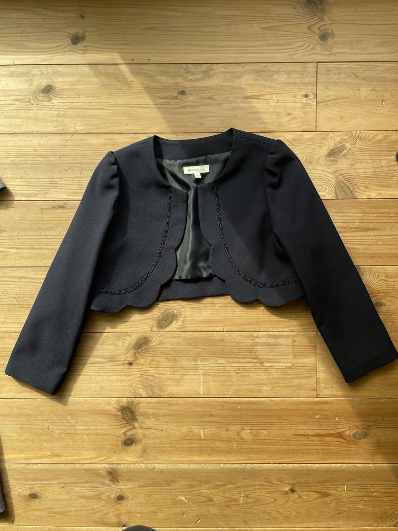 beams mini ネイビー　グレー　120cm セレモニー　ワンピース