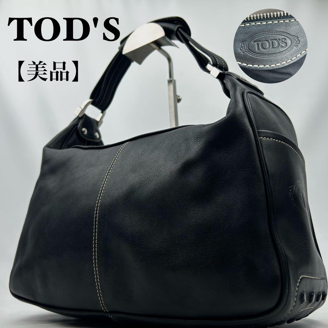 ✨極美品✨TOD'S ミキー レザー ワンショルダーバッグ ベージュ TOD's トッズ ミキー レザー ハンドバッグ ショルダーバッグ