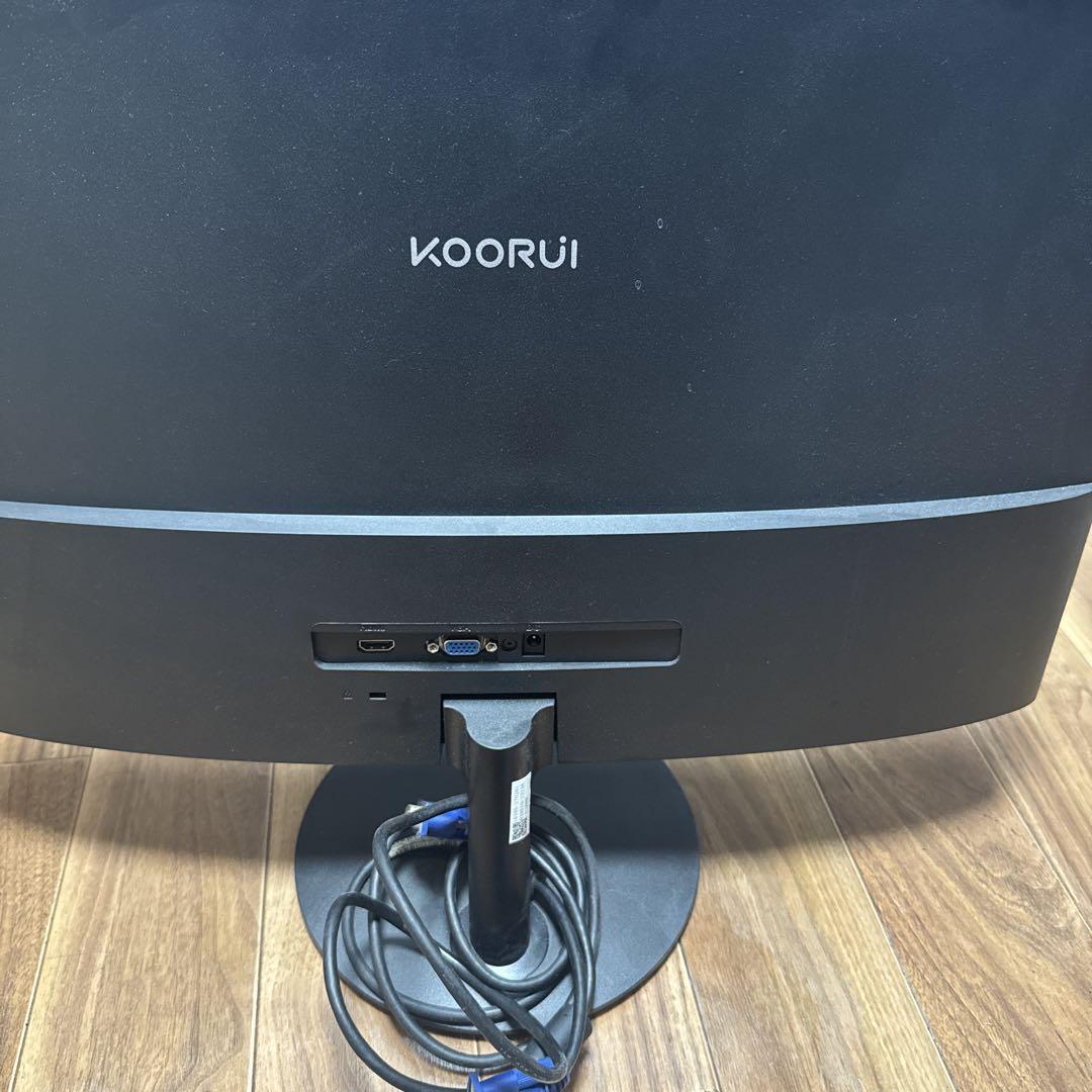 8時まで　KOORUI 24N5C ゲーミングモニター湾曲ディスプレイ　23.6