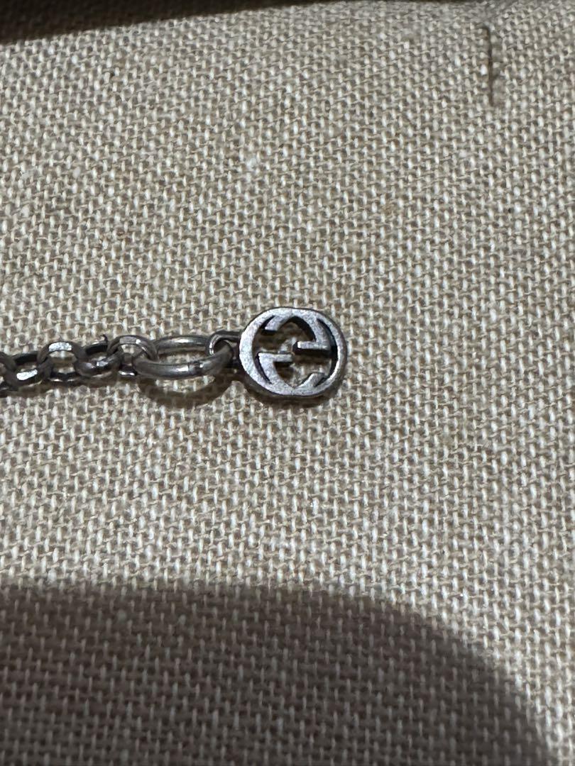 【正規品】GUCCI シルバー ダブルG キー ブレスレット#17