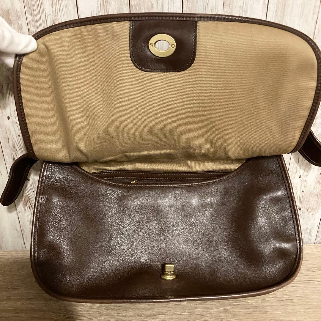 美品✨COACH オールドコーチ ショルダーバッグ レザー ブラウン 9338 美品✨COACH オールドコーチ ショルダーバッグ レザー ブラウン 9338