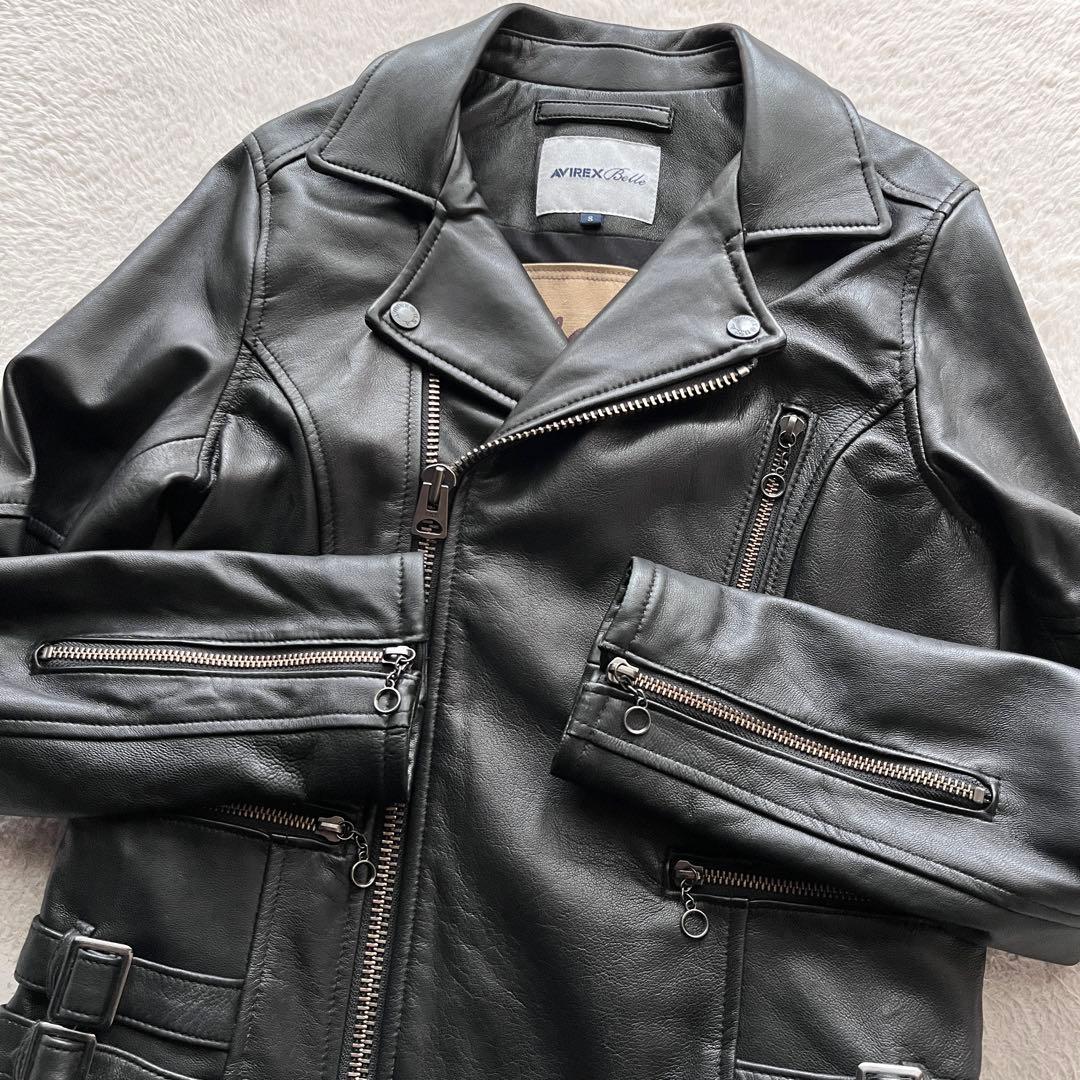 極美品✨AVIREX Belle アヴィレックス レザー ライダースジャケット 極美品✨AVIREX Belle アヴィレックス レザー ライダースジャケット