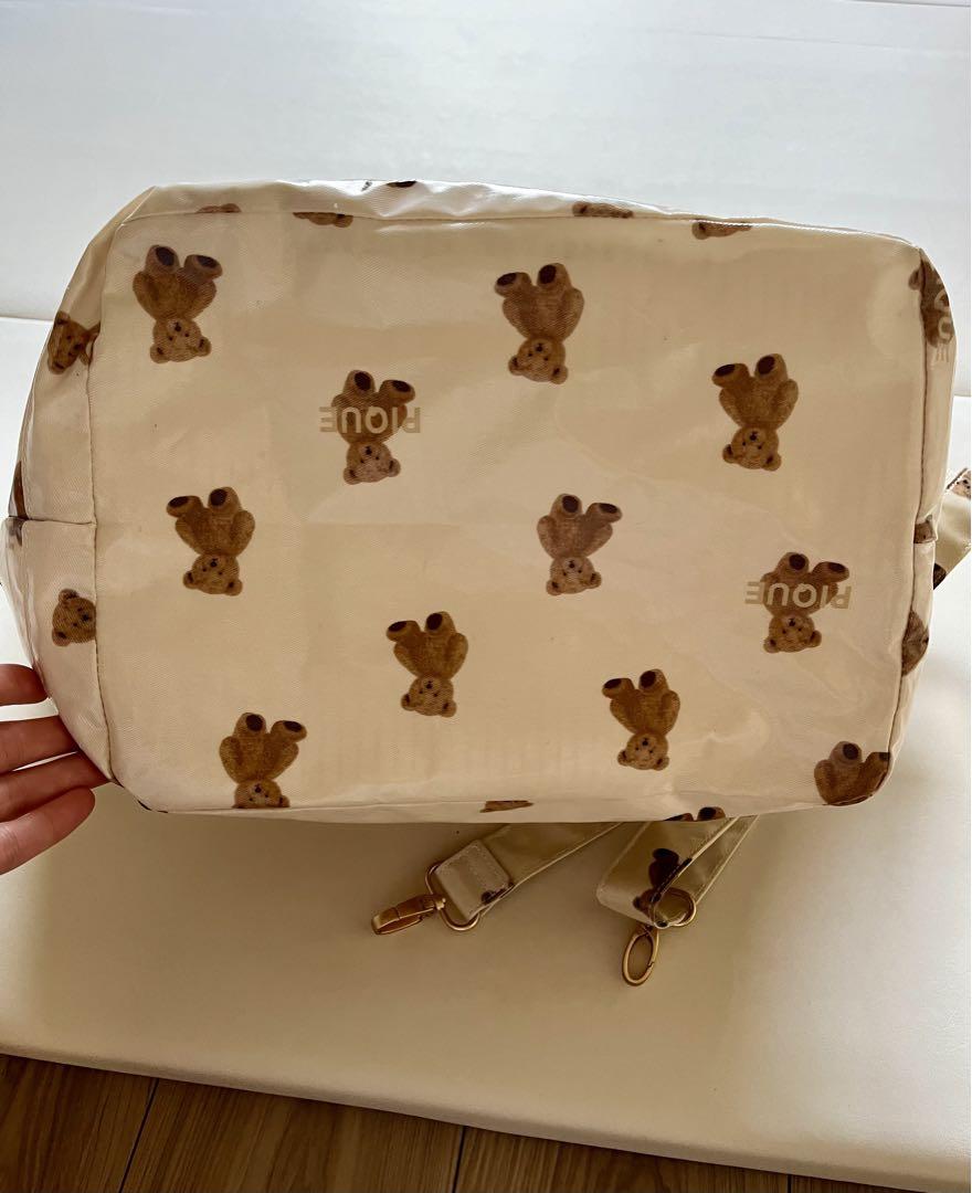 【美品】ジェラートピケ　ベア　くま　マザーズバッグ　ベビー　ショルダーバック